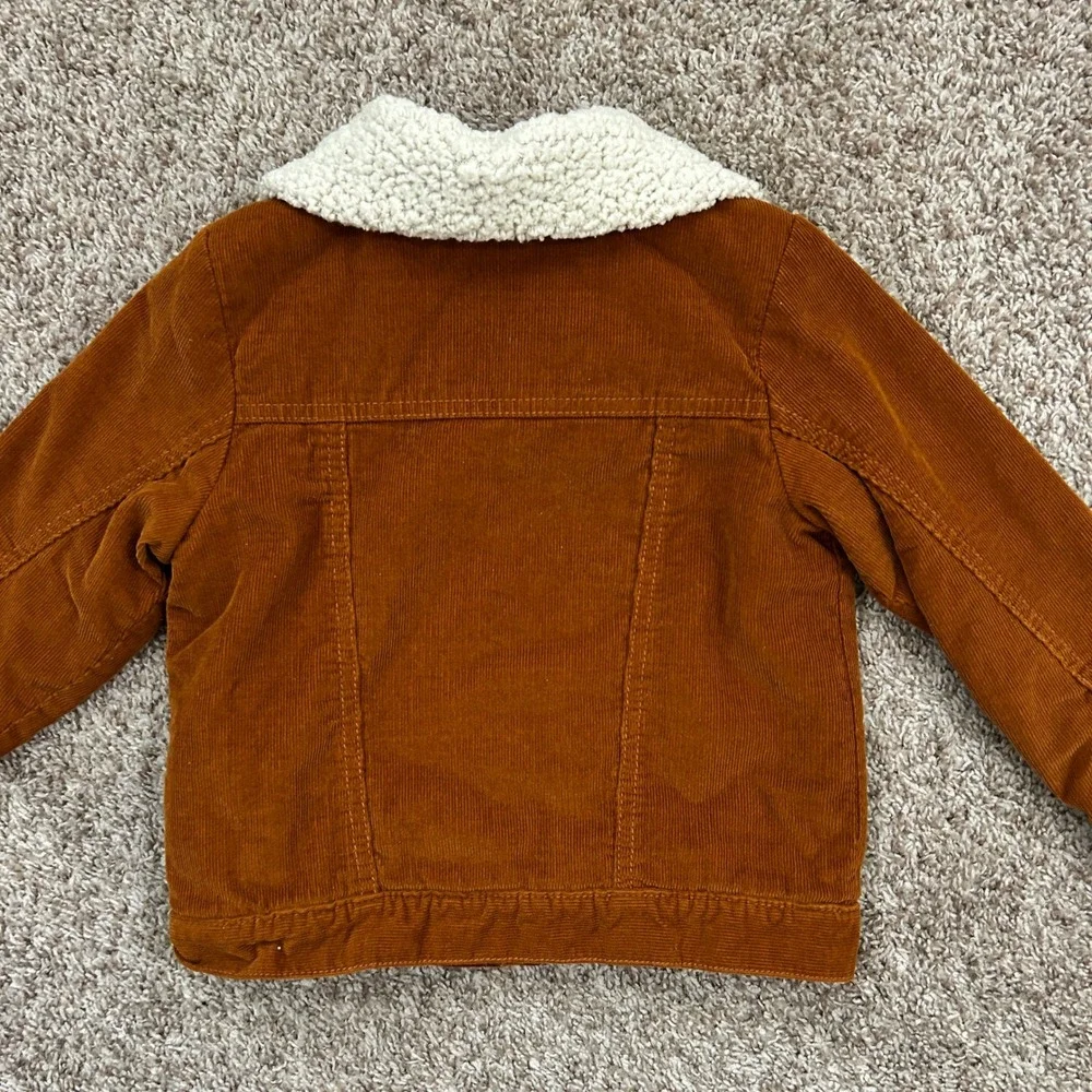 Old Navy Kids Corduroy Sherpa‎ Lined Trucker Jacket I Rust I Size 5T